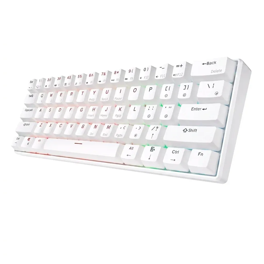 Clavier mécanique compact RK61 sans fil RGB hot-swap en PBT