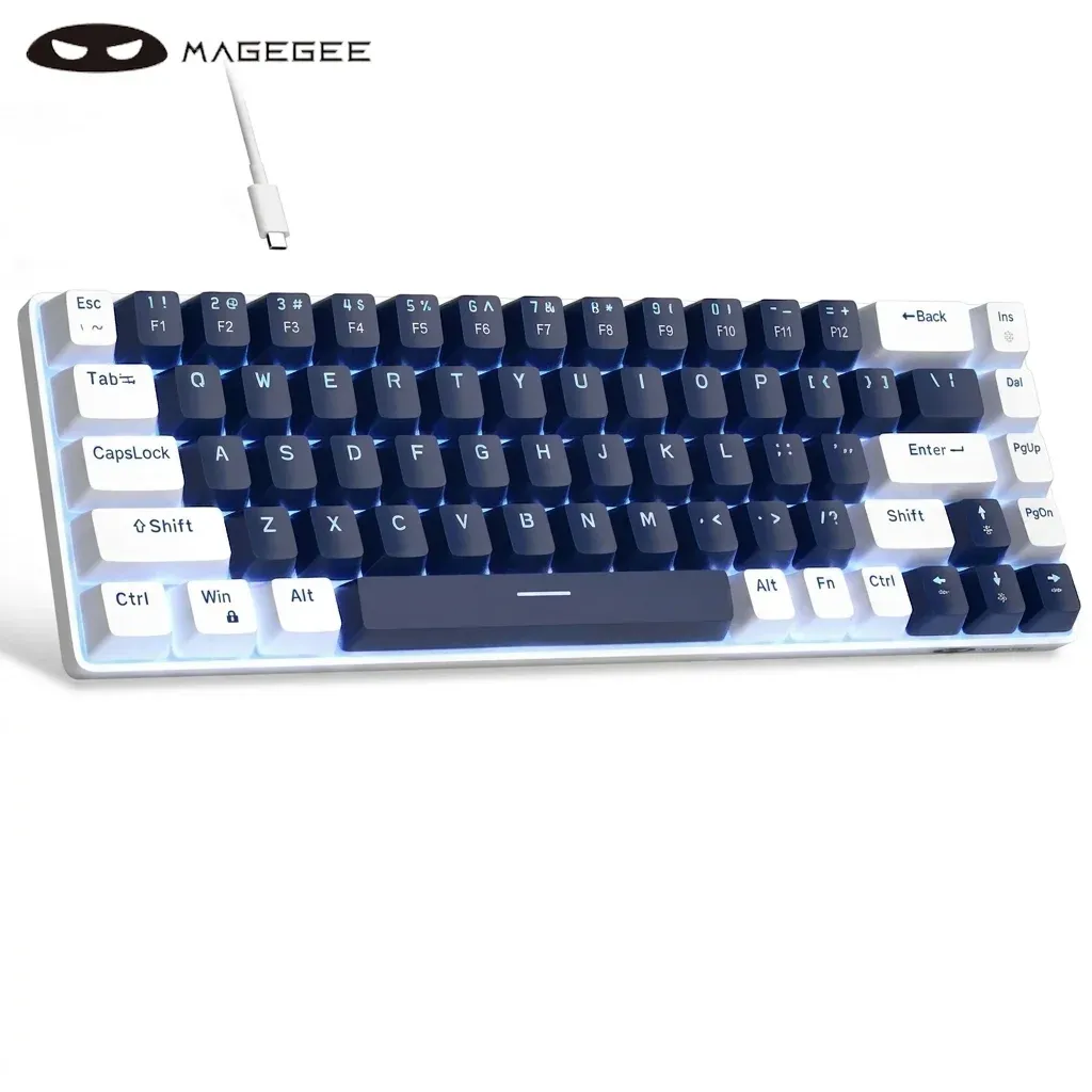 MageGee MK-68 : clavier mécanique filaire compact 68 touches avec rétroéclairage monochrome